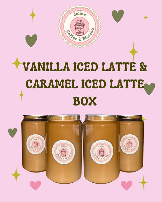 Vanilla Iced Latte & Caramel Iced Latte Box - 12 Cans